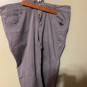 taupe skinny stretch pants